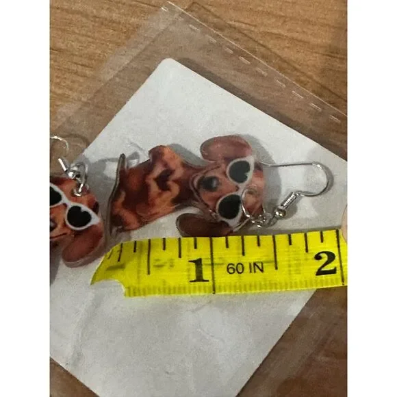 Dachshund Dog Dangle Earrings Set NWT - Picture 3 of 4